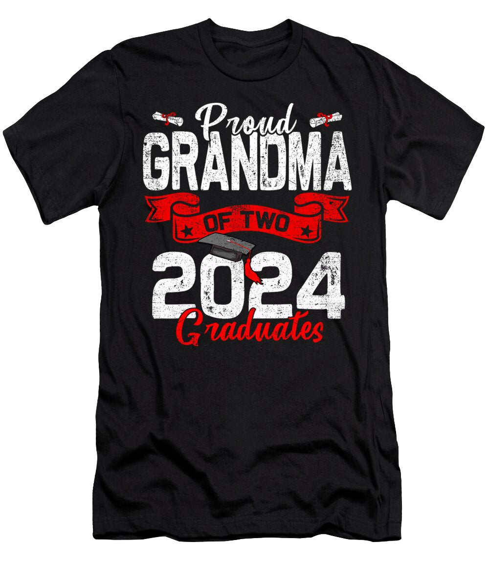 Proud Grandma of Two 2024 Graduates Class of 24 Senior Thepassionshop T-Shirt