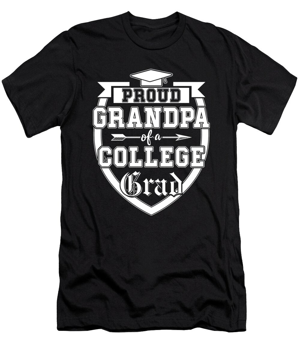 Proud Grandpa College Graduation Grad Class Eyes Four T-Shirt