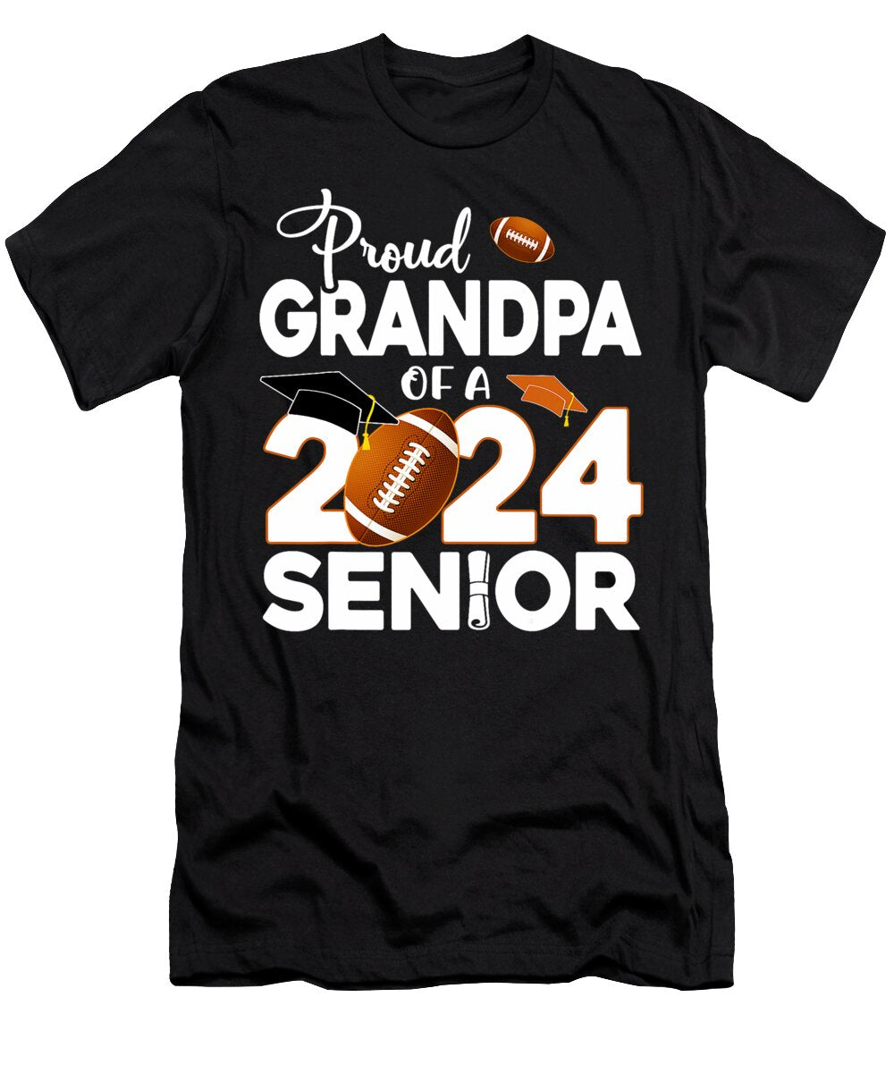 Proud Grandpa of a 2024 Senior Football Graduate Thepassionshop T-Shirt