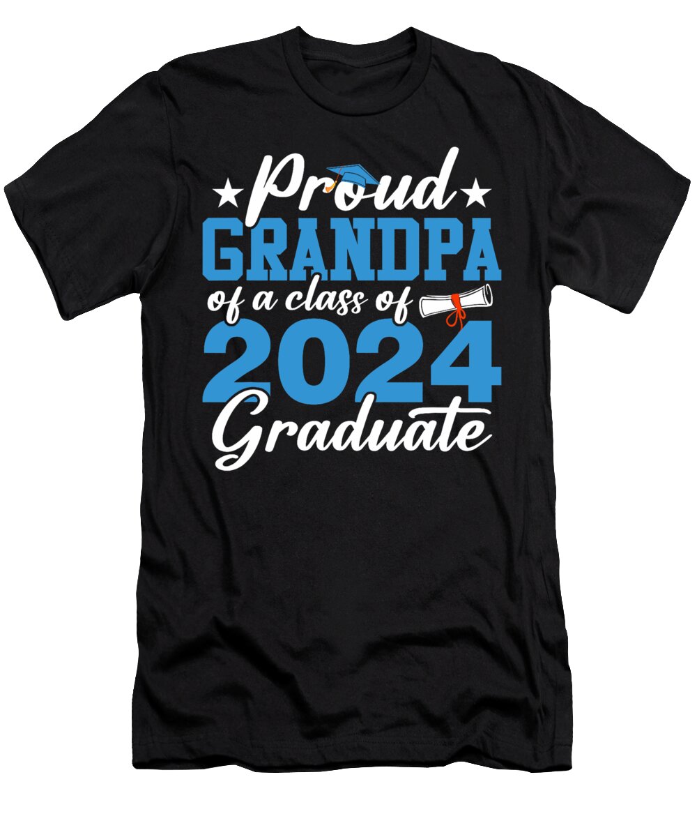 Proud Grandpa of a Class of 2024 Graduate Senior Graduation Thepassionshop T-Shirt