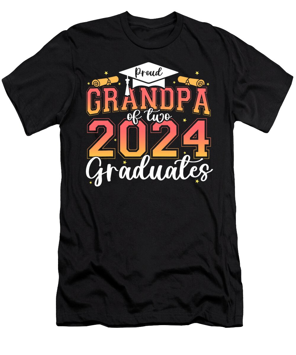 Proud Grandpa of Two 2024 Graduates Class of 24 Senior Thepassionshop T-Shirt