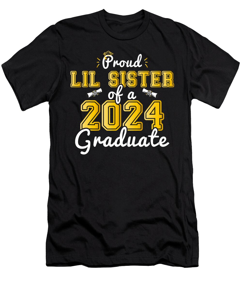 Proud Lil Sister of a 2024 Graduate Senior 24 Graduation Thepassionshop T-Shirt