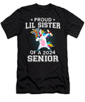 Proud Lil Sister of a 2024 Senior Graduate Unicorn Dabbing Thepassionshop T-Shirt