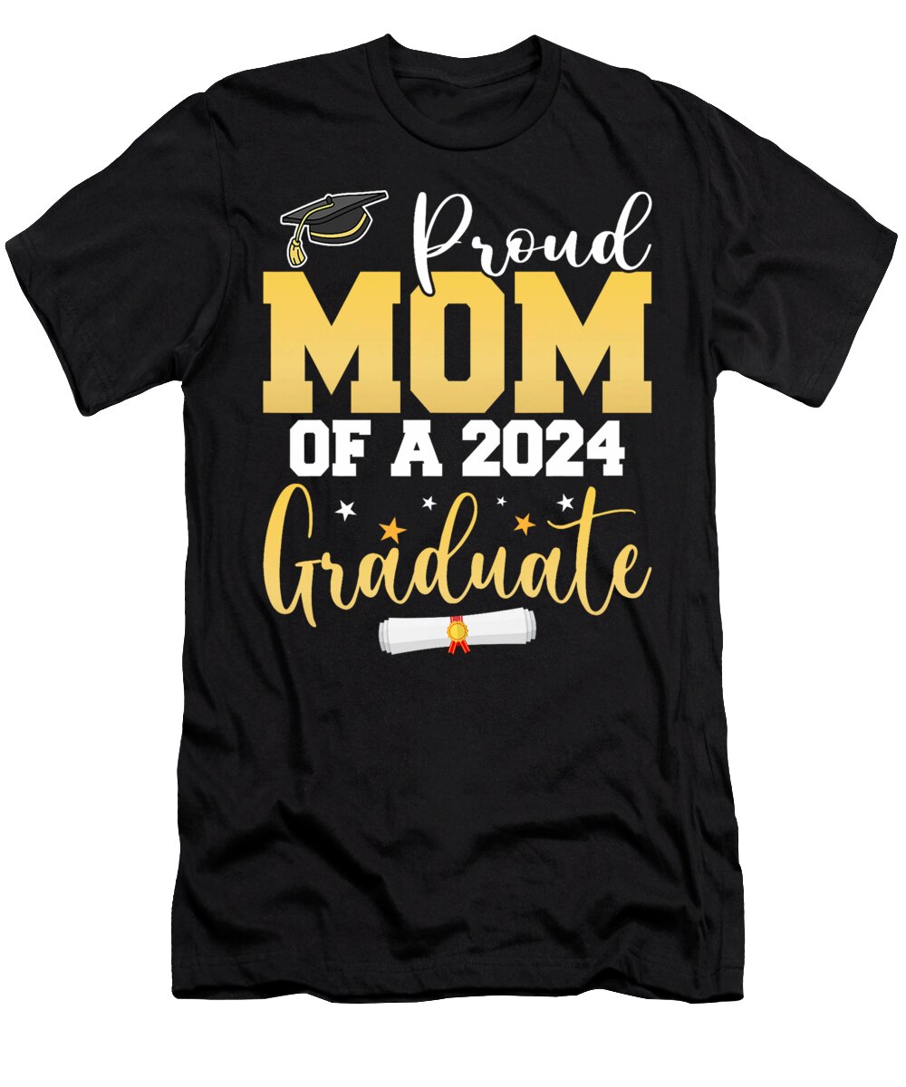 Proud Mom Class of 2024 Senior Graduate 2024 Grad Thepassionshop T-Shirt
