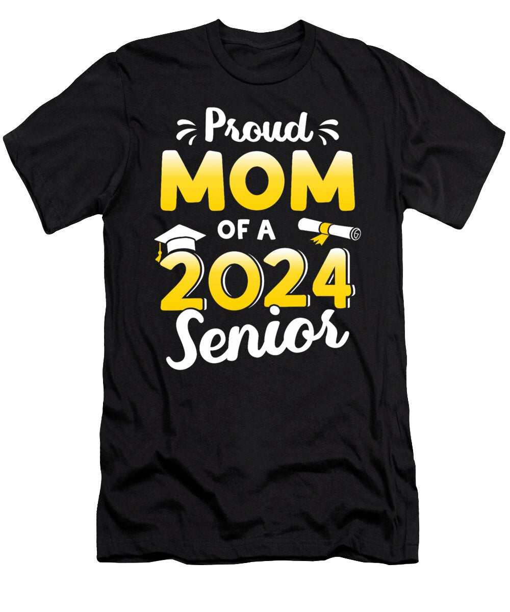 Proud Mom of a Graduation Class of 2024 Senior Graduate Thepassionshop T-Shirt