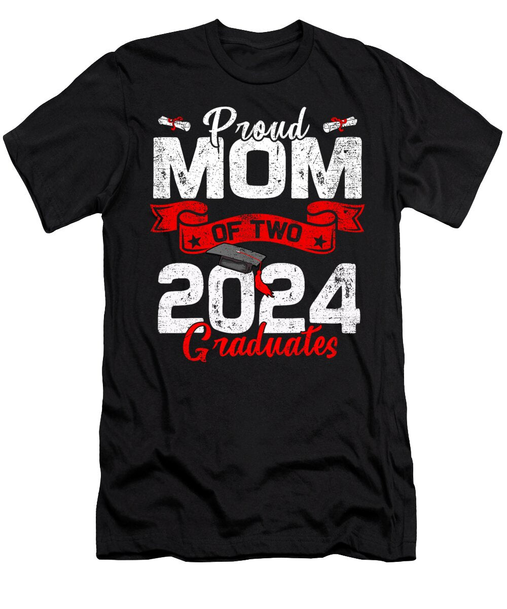 Proud Mom of Two 2024 Graduates Class of 2024 Senior Thepassionshop T-Shirt