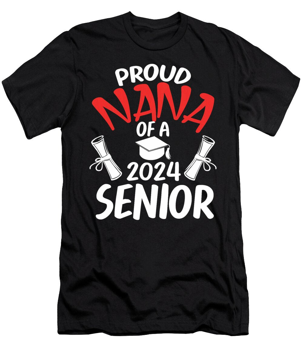 Proud Nana of 2024 Senior Graduation Day Family Matching Thepassionshop T-Shirt