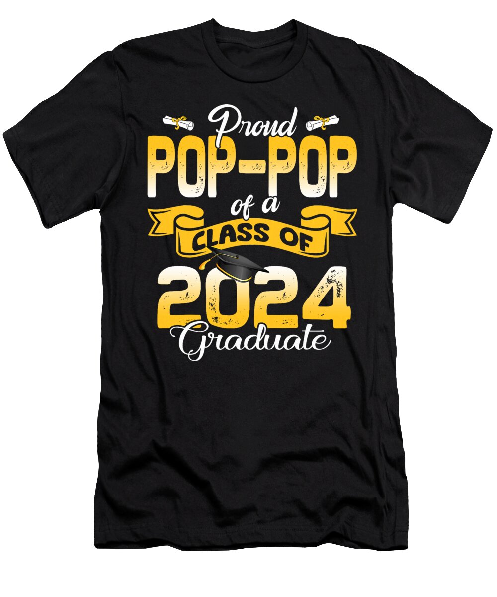 Proud Pop Pop of a Class of 2024 Graduate for Graduation Thepassionshop T-Shirt