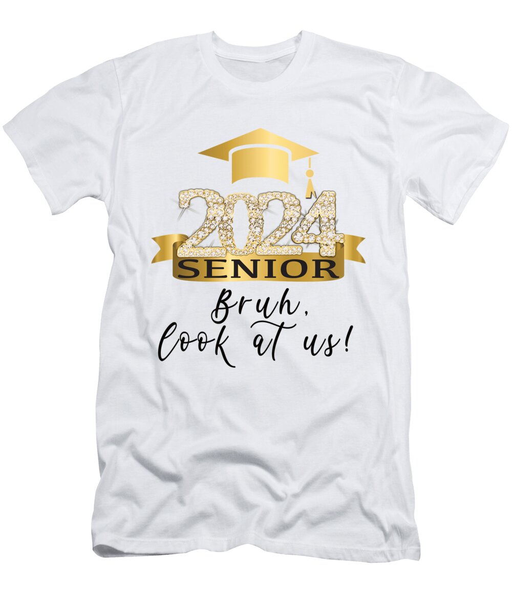Proud Senior of 2024 I Bruh Look At US I Yellow Millennialdesign T-Shirt
