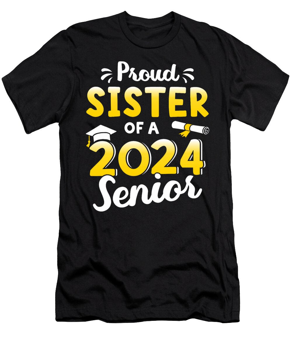 Proud Sister of a Graduation Class of 2024 Senior Graduate Thepassionshop T-Shirt