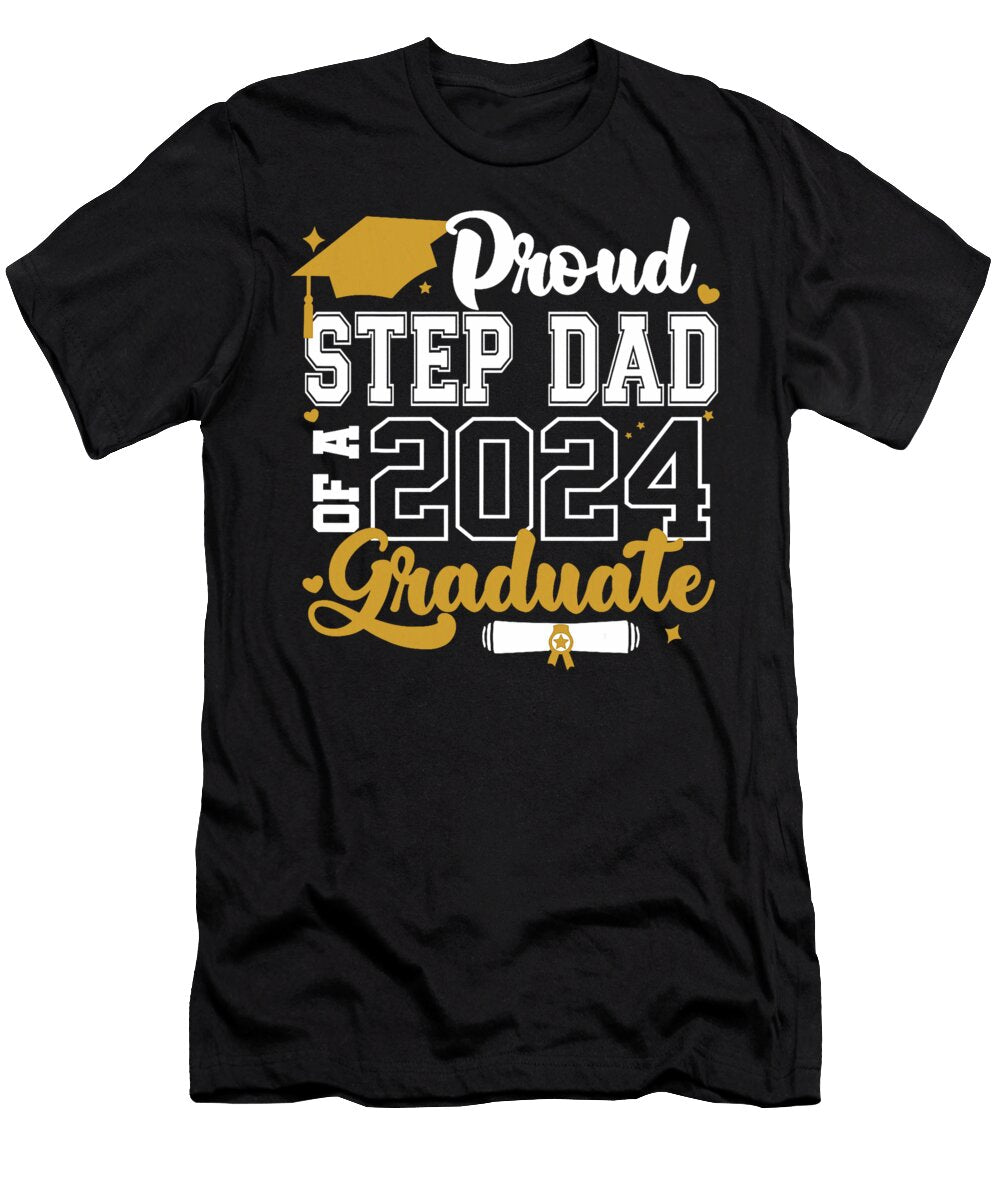 Proud Step Dad of a 2024 Graduate Senior 2024 Class of 2024 Thepassionshop T-Shirt
