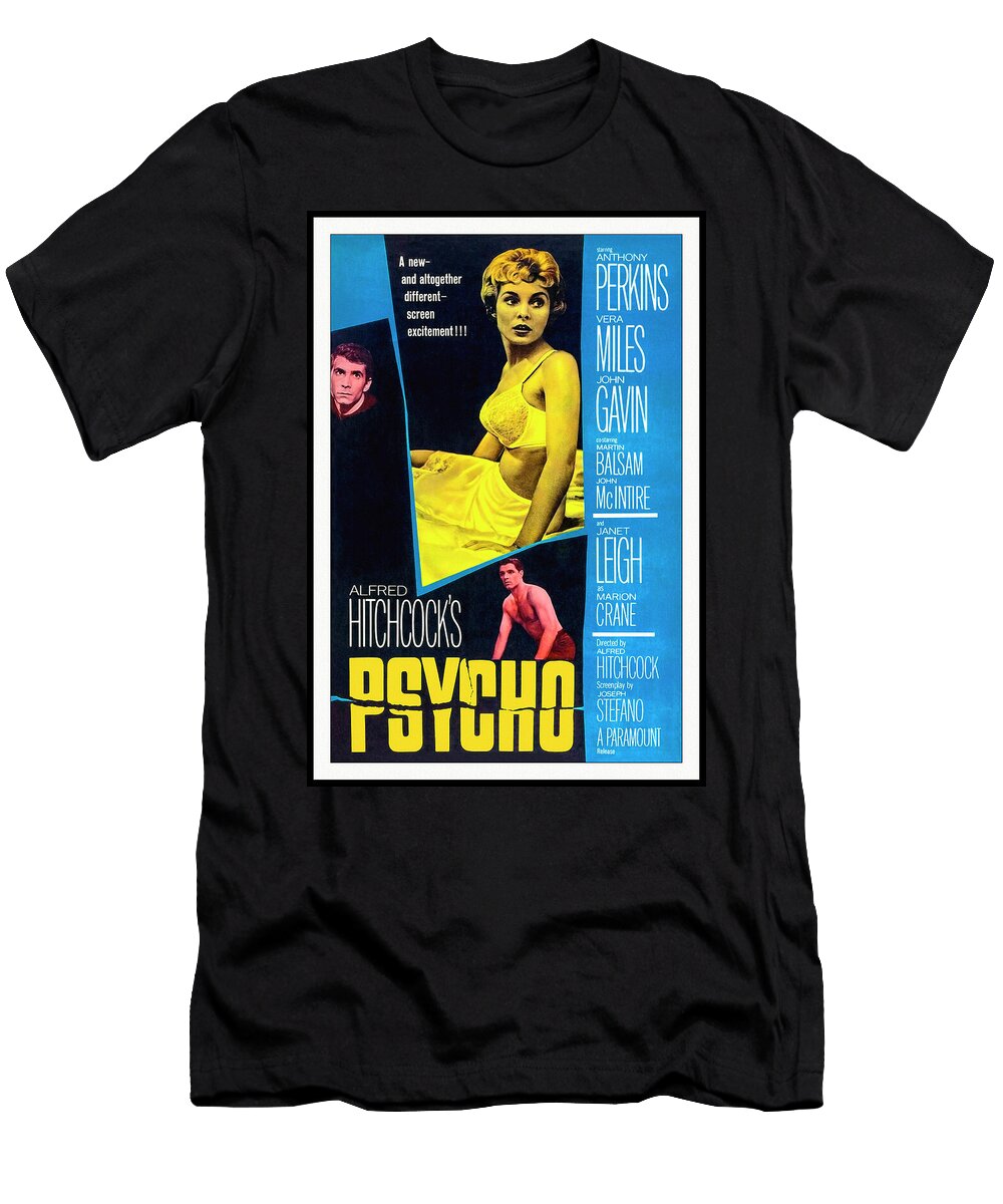 Psycho Classic Retro Vintage Movie Advertising Poster 1960 Carol Japp T-Shirt