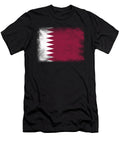 Qatar Flag Psychoshadow Art T-Shirt
