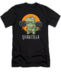 Quadzilla Funny Gym Workout Cartoon Squat Leg Day T Rex Matthew Chan T-Shirt