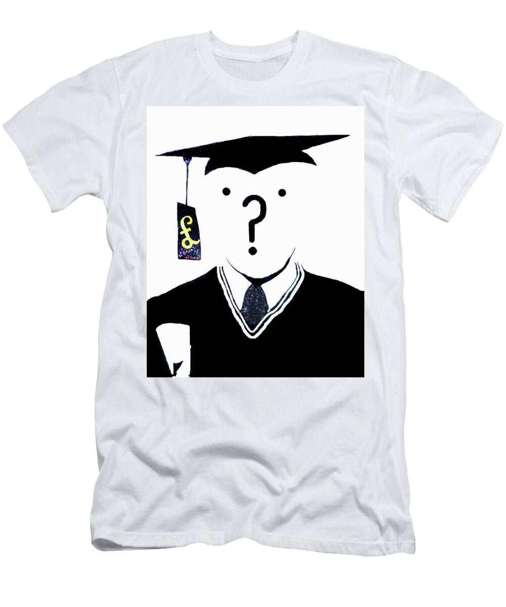 Question Mark Over Face of Graduate Ikon Ikon Images T-Shirt