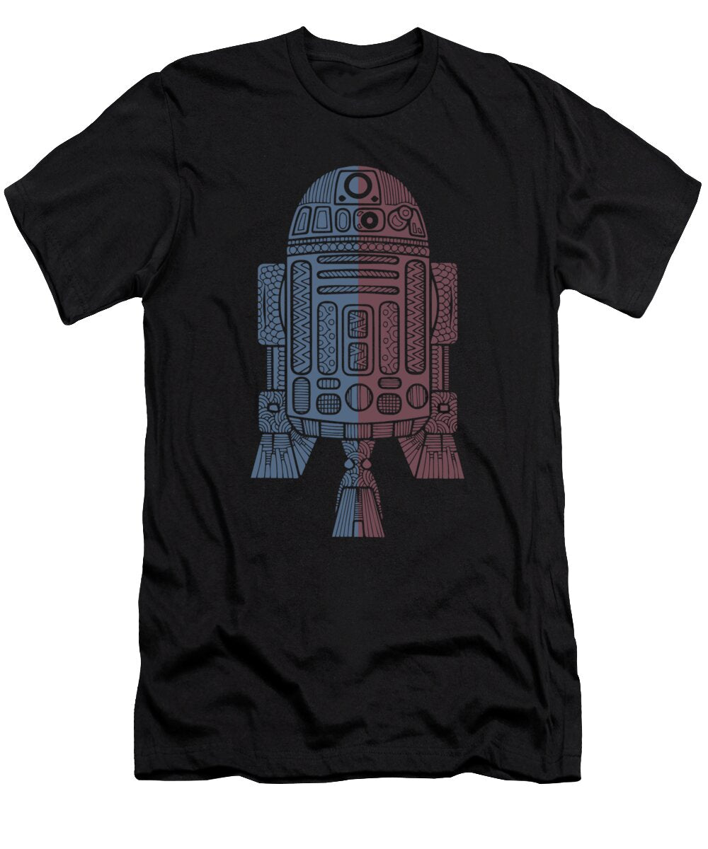 R2d2 Star Wars Art Blue Red Studio Grafiikka T-Shirt