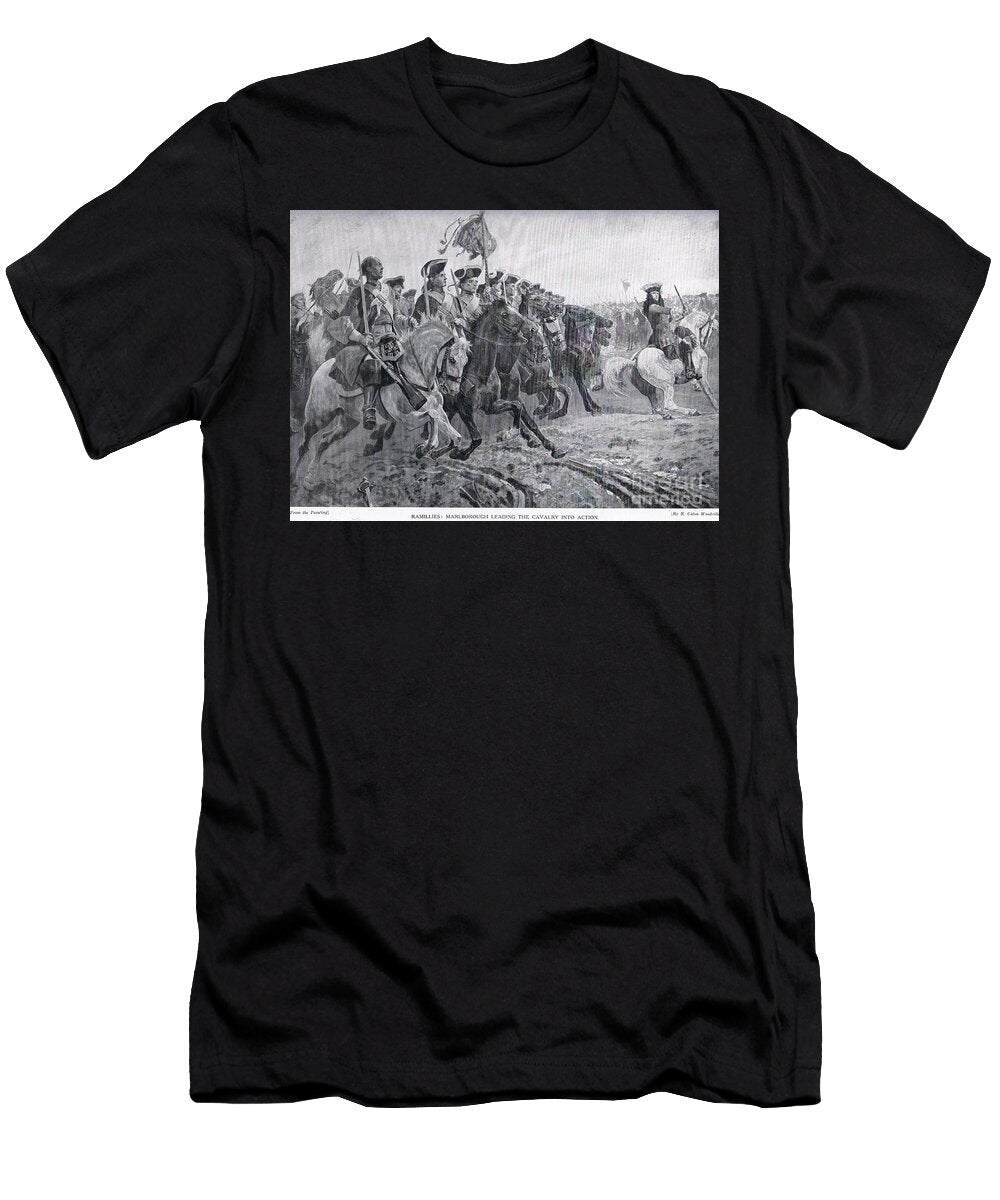 Ramillies Marlborough Leading the Cavalry Into Action C1910 Richard Caton Woodville T-Shirt