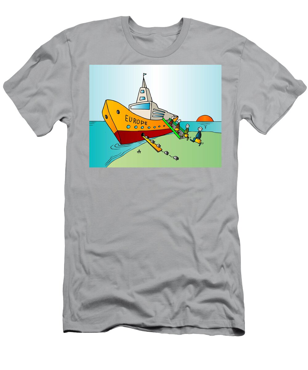 Rats Escape Boat Which Has Arrived in Europe Alexei Talimonov T-Shirt