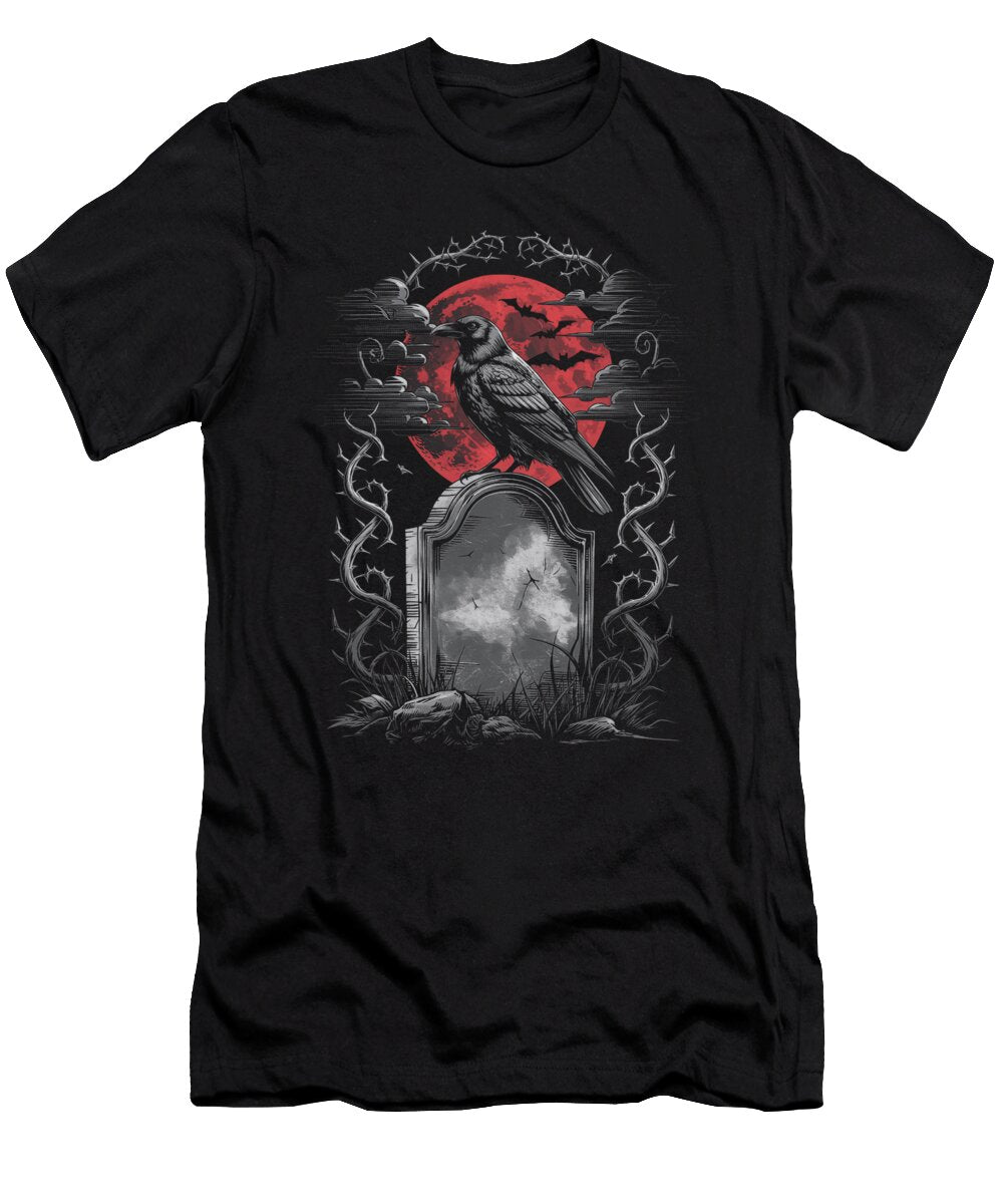 Raven Bird Gothic Raven Art Cemetery Fantasy Studi Alex T-Shirt