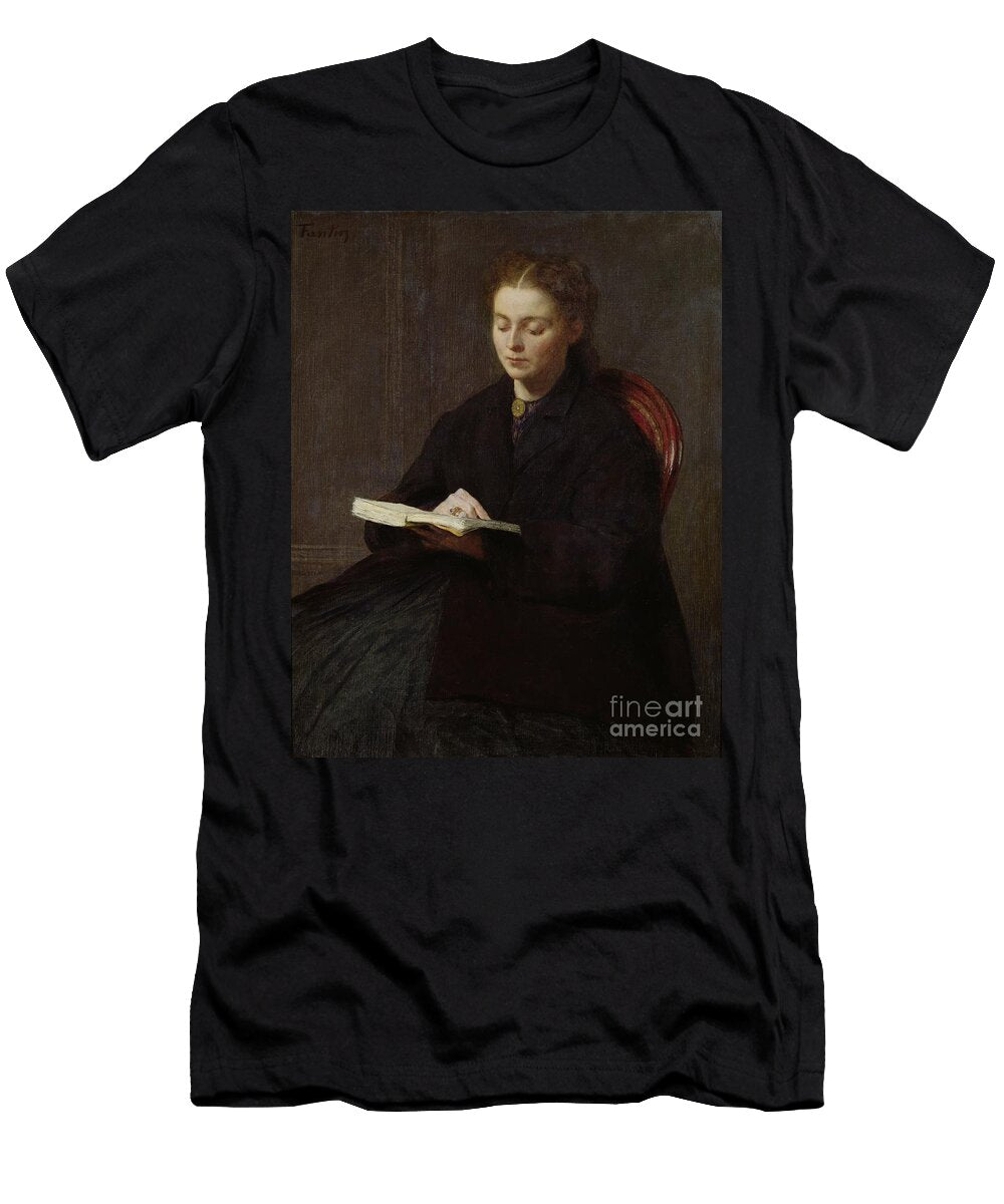Reading 1863 Ignace Henri Jean Fantin Latour T-Shirt