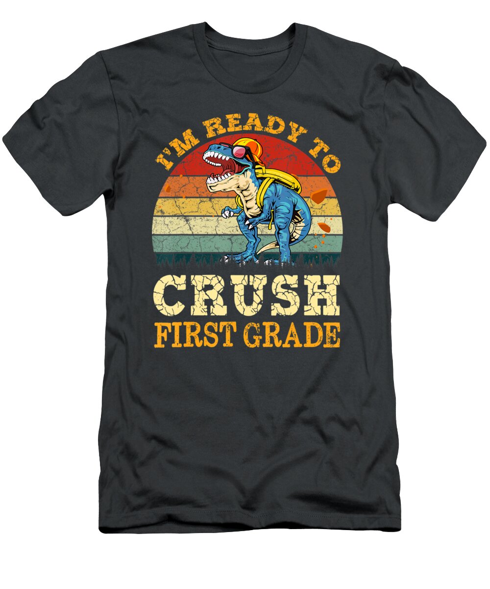 Ready to Crush Second First Grade Dinosaur Back to School Nhuong Chieu Vo T-Shirt