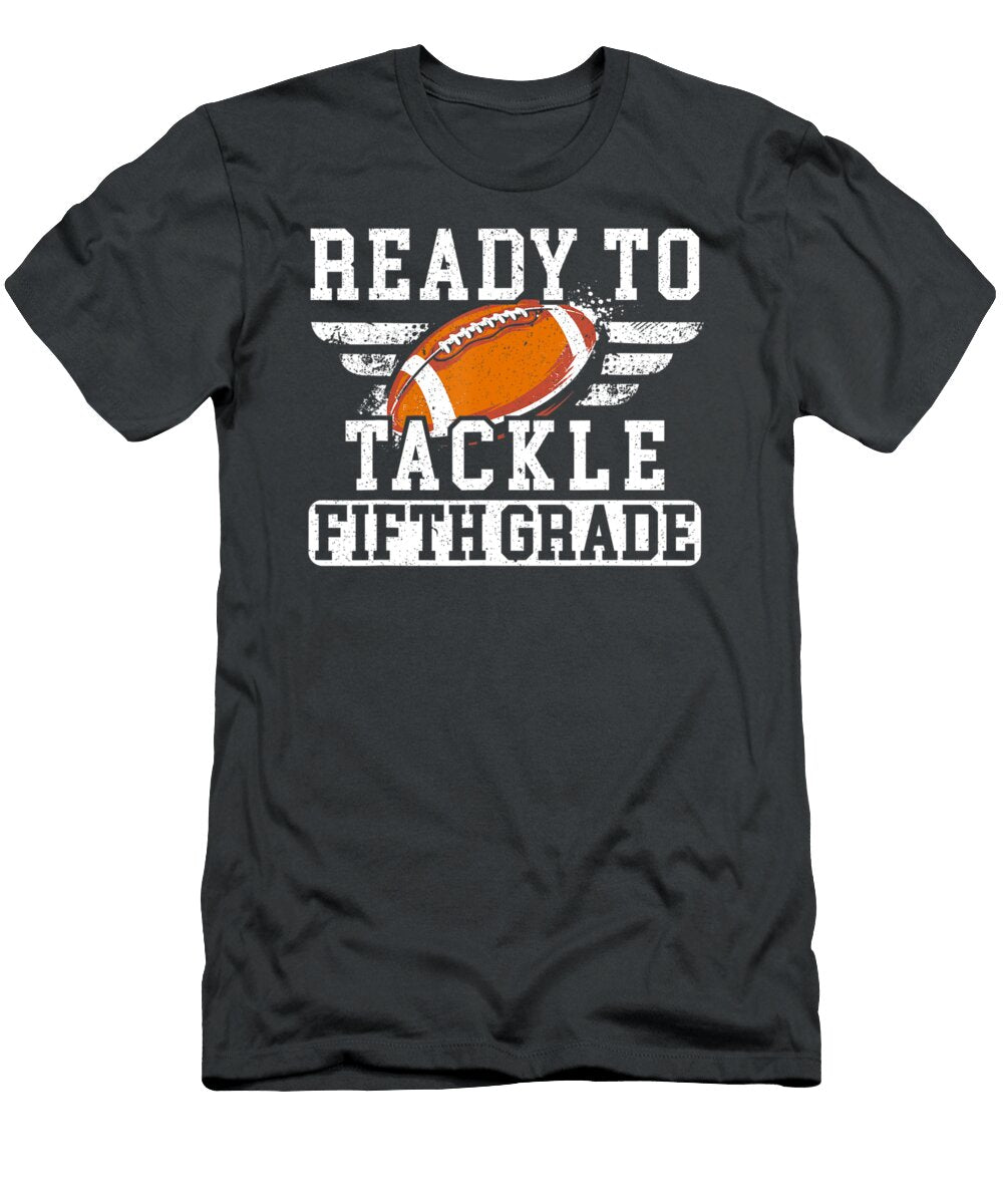 Ready to Tackle Fifth Grade Football Back to School Nhuong Chieu Vo T-Shirt