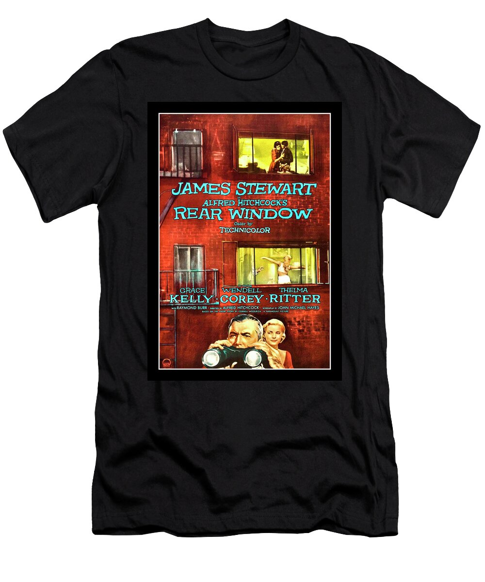 Rear Window Classic Retro Vintage Movie Advertising Poster 1954 Carol Japp T-Shirt