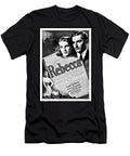 Rebecca Classic Retro Vintage Movie Advertising Poster 1939 Black and White Carol Japp T-Shirt