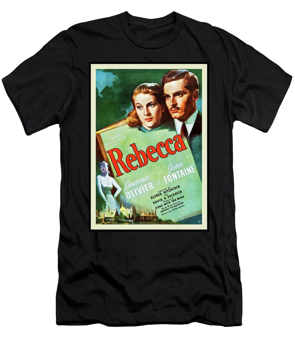 Rebecca Classic Retro Vintage Movie Advertising Poster 1939 Carol Japp T-Shirt