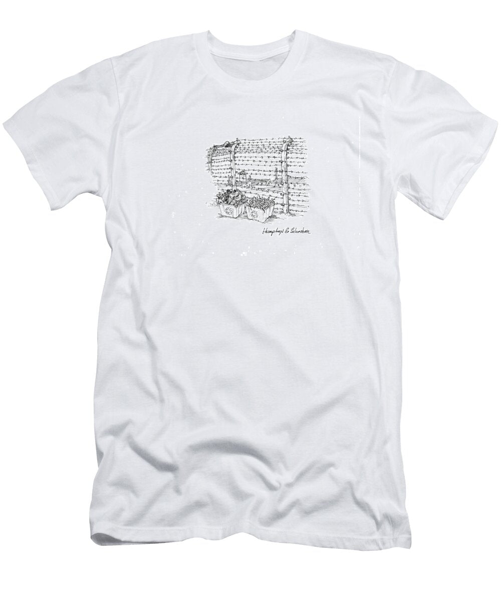 Recycling Bins Containing Shoes and Eyeglasses Sit Darren Humphreys T-Shirt