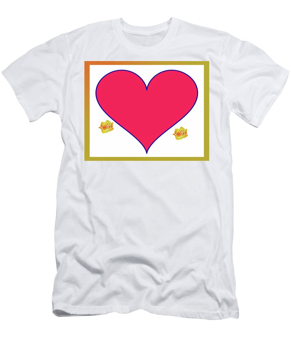 Red Heart Rose Erich Grant T-Shirt