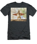 Red Squirrel Holding Weights with Nut and Waves Geert Weggen T-Shirt