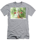 Red Squirrel Is Holding a Dumbbell Weights Geert Weggen T-Shirt