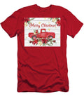 Red Truck Floral Christmas Jean Plout T-Shirt