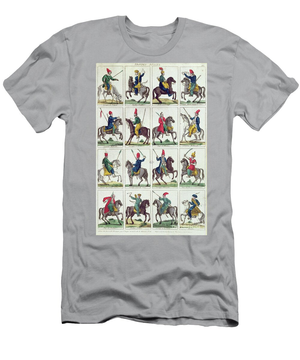 Regional Units of Russian Cavalry Circa 1812 14 French School T-Shirt