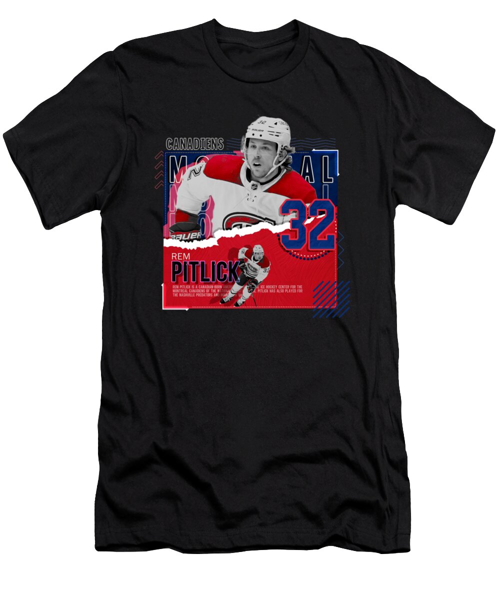 Rem Pitlick Hockey Paper Poster Canadiens Kelvin Kent T-Shirt