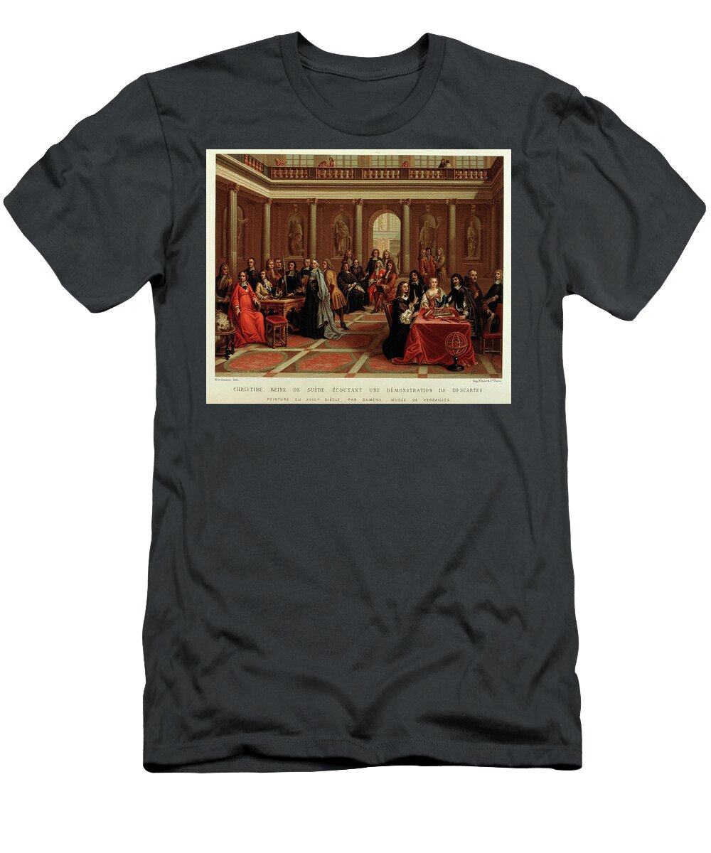 Rene Descartes 1596 1650 Conducts Demonstration to Court of Queen Christine of Sweden After Pai Album T-Shirt