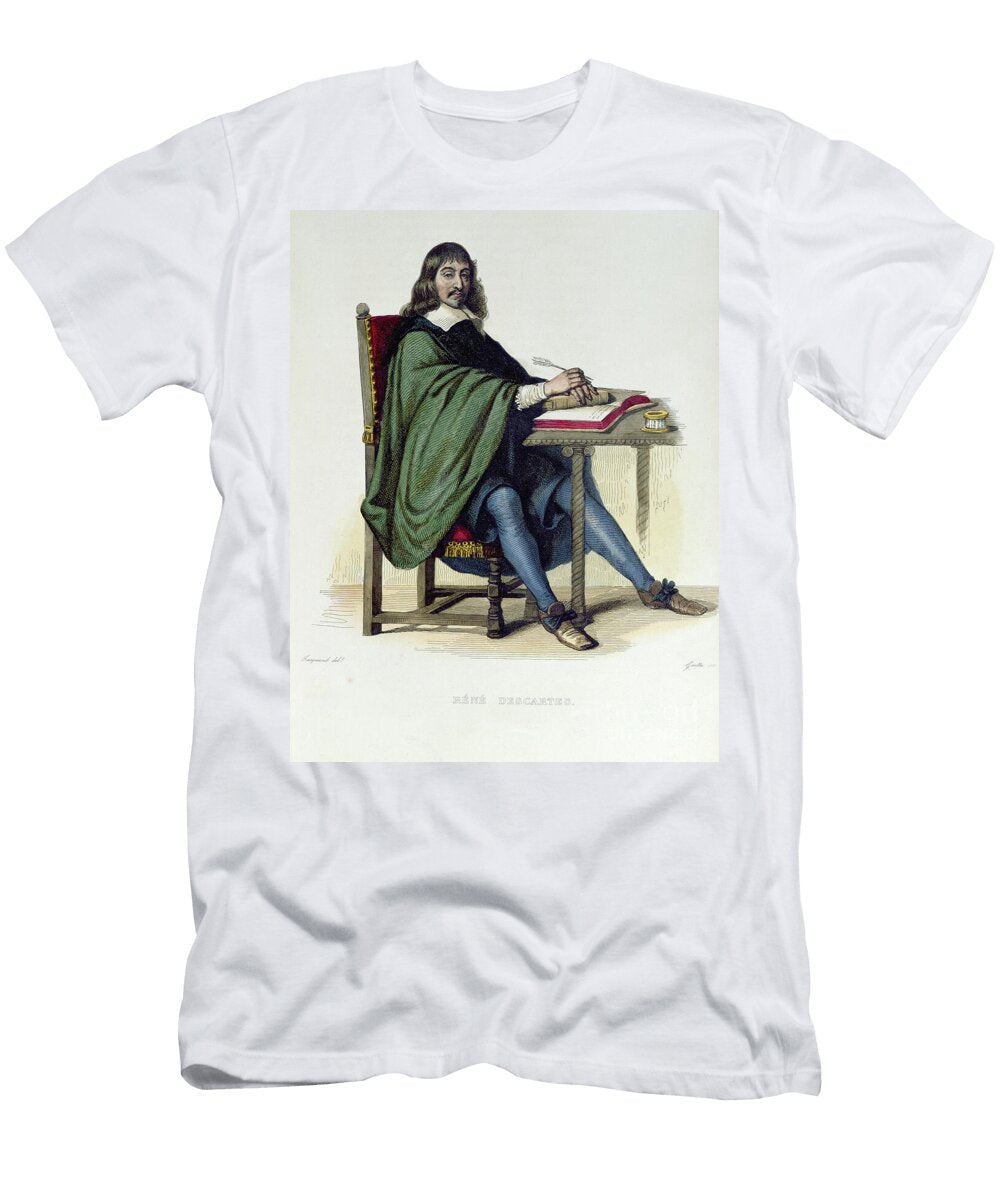 Rene Descartes 1596 1650 Illustration From Le Plutarque Francais Ny Emennechet Published in Paris 1835 Claude Jacquand T-Shirt