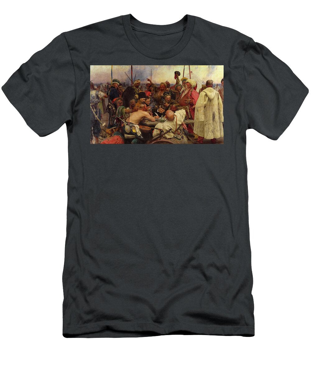 Reply of the Zaporozhian Cossacks to Sultan Mehmed Iv of the Ottoman Empire Ilya Repin T-Shirt