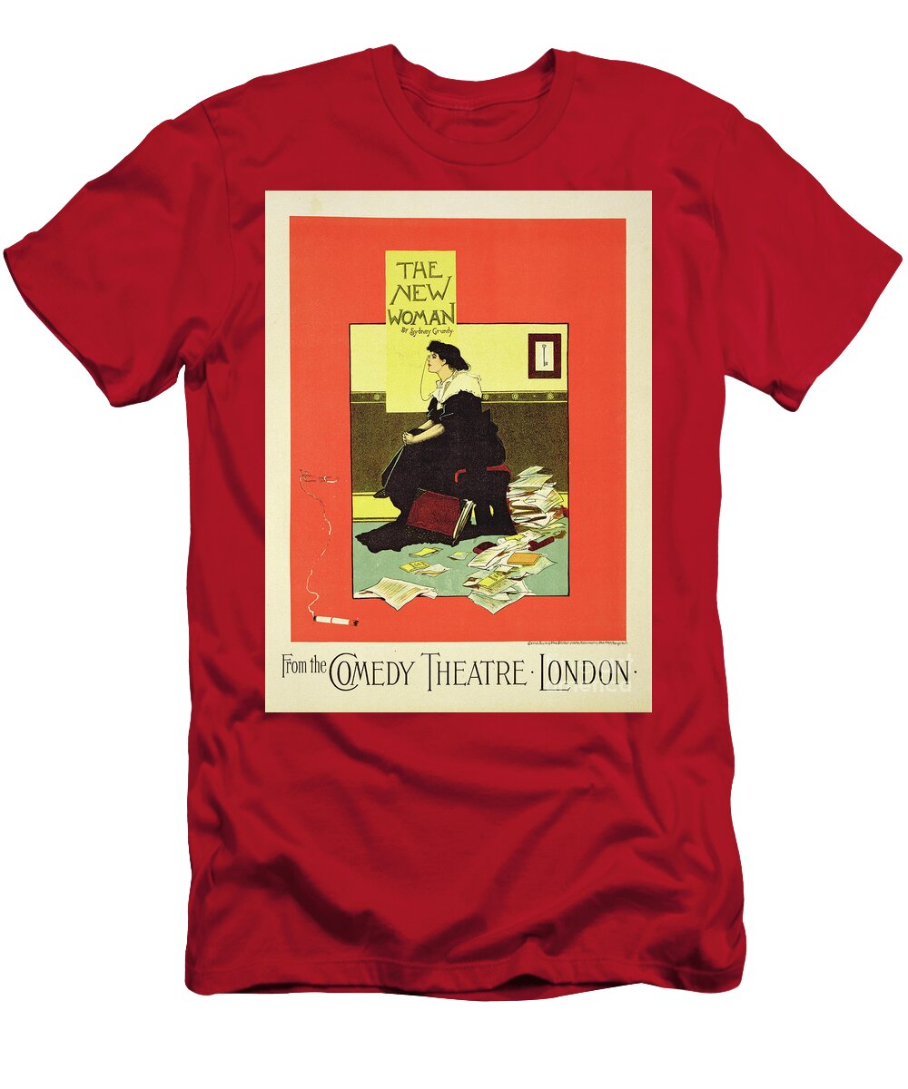Reproduction of a Poster Advertising the New Woman By Sydney Grundy At the Comedy Theatre London Albert Morrow T-Shirt