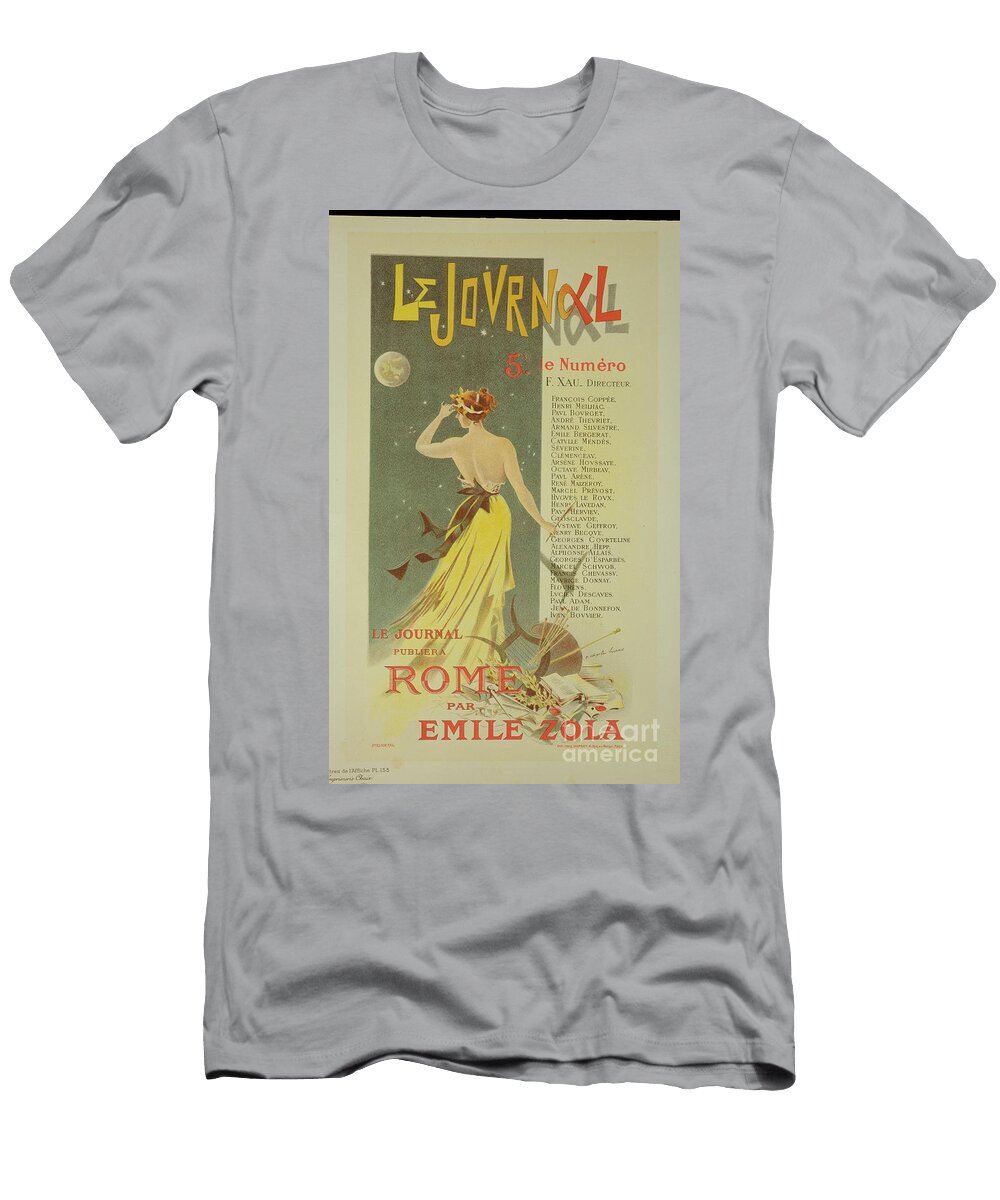 Reproduction of a Poster Advertising the Publication of Rome By Emile Zola in Le Journal Charles Lucas T-Shirt