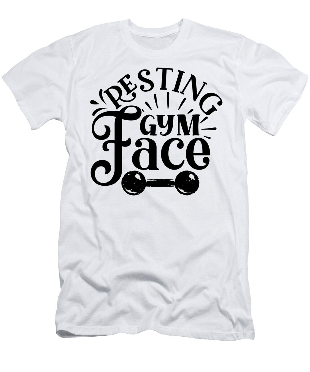 Resting Gym Face Funny Description Fitness Sweet Birdie Studio T-Shirt