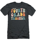 Retro Groovy Fourth Grade Teacher First Day Back to School Nhuong Chieu Vo T-Shirt