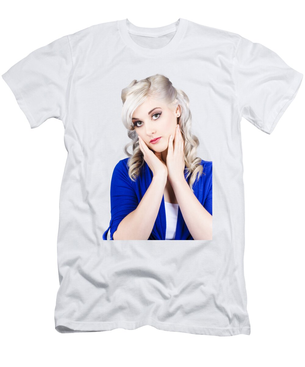 Retro Pin Up Woman with Beautiful Face Jorgo Photography T-Shirt