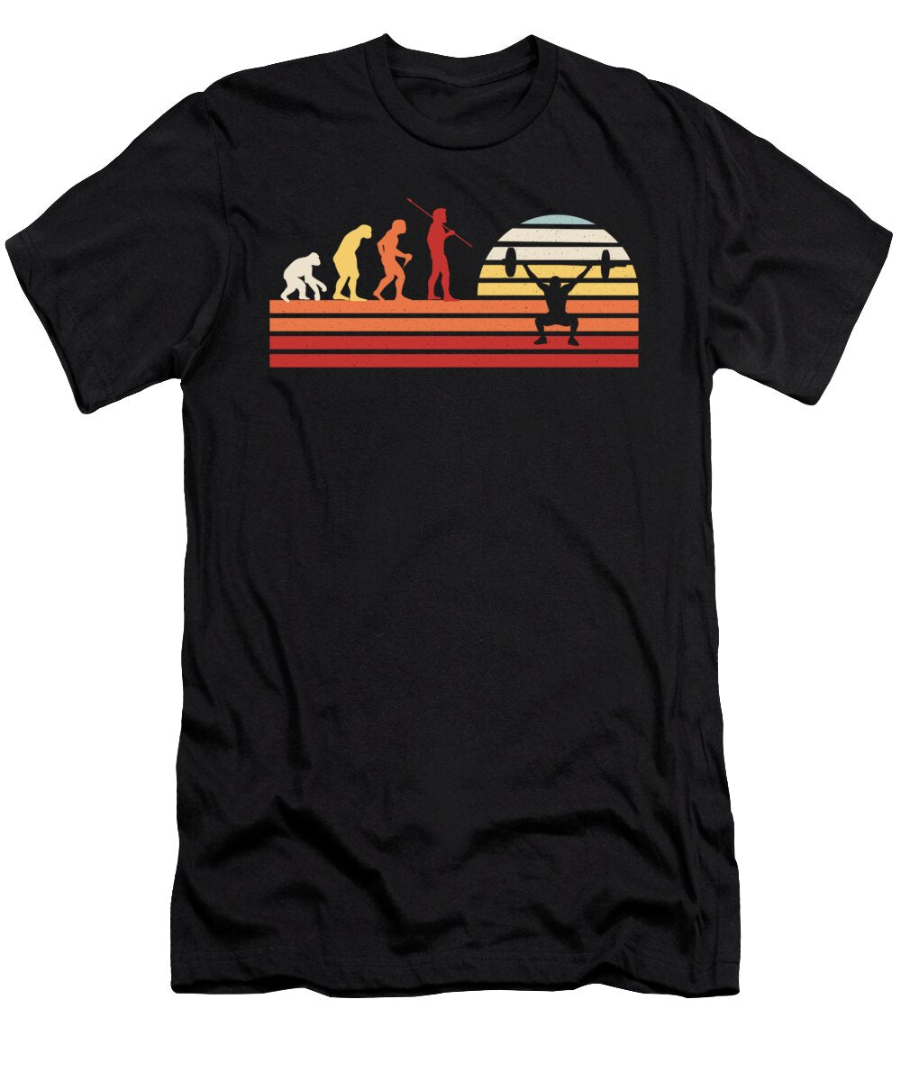 Retro Powerlifting Vintage Powerlifter Crazy Squirrel T-Shirt