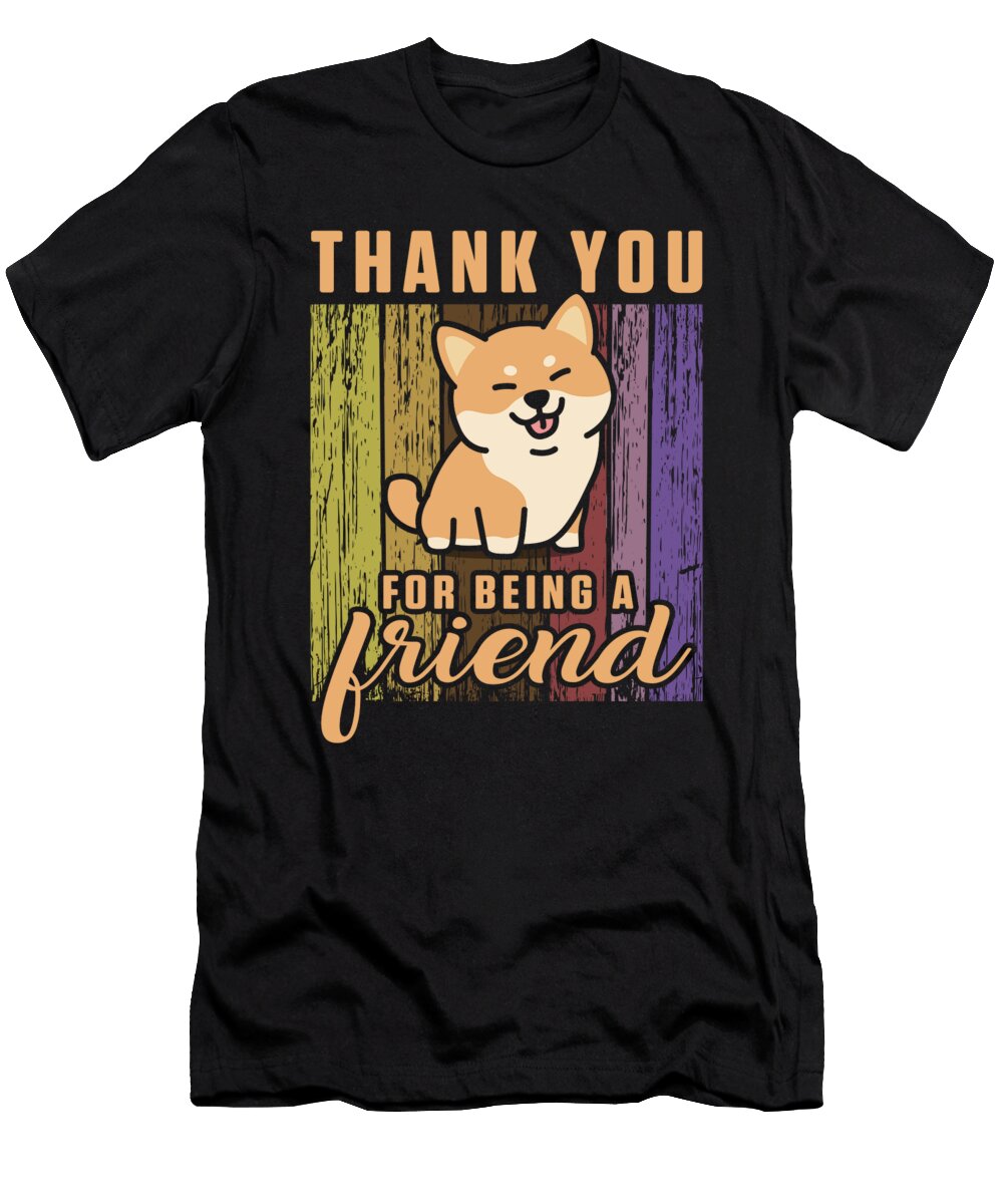 Retro Vintage Shiba Inu Friend Japanese Dog Breed Gift Thomas Larch T-Shirt