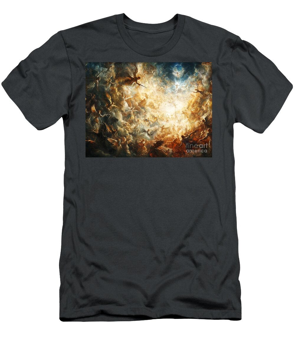 Revelation 12 7 9 Battle Between Heaven and Hell Franklyn Gregory T-Shirt