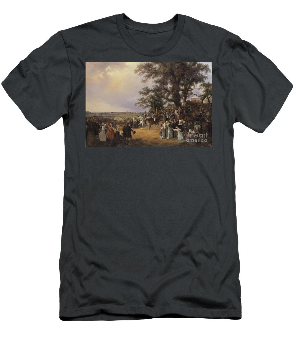 Review in Ladugardsgarde Fields During Tsar Nicholas Visit in 1838 Oil on Canvas Baron Karl Stefan Bennet T-Shirt