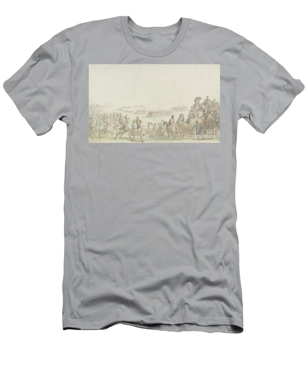 Review of the Light Horse Volunteers on Wimbledon Common 1798 Pen and Ink with Watercolor Over Graphite on Paper Thomas Rowlandson T-Shirt