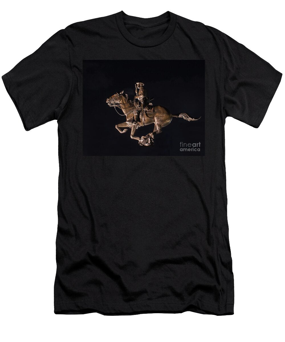 Rider on the Plains At Night Mark Stephens T-Shirt